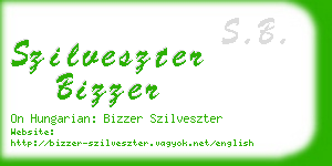 szilveszter bizzer business card